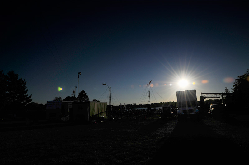 Picture of fireworks setup.