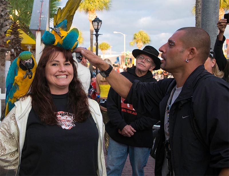 Me with birds in Daytona Florida